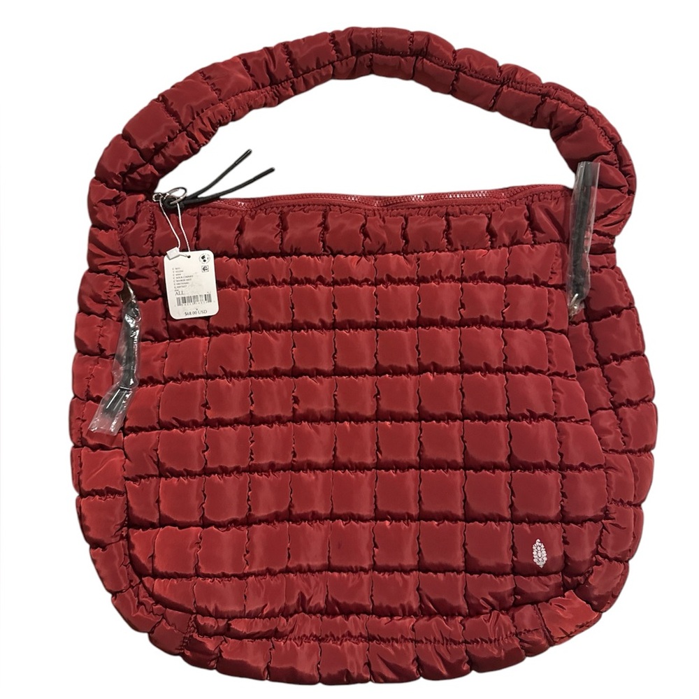 Free People- Quilted Carry All Sour Cherry